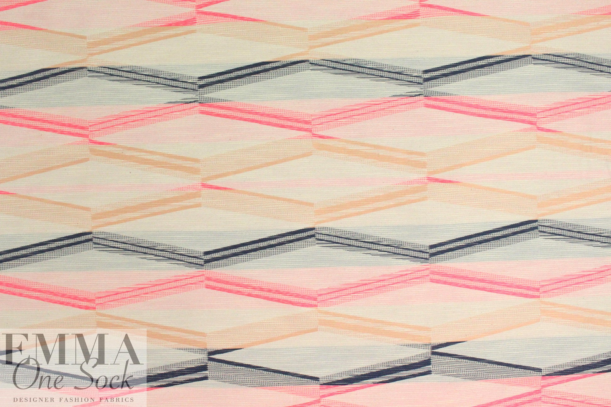 French zig-diamond cotton blend jacquard brocade 1.25 yd
