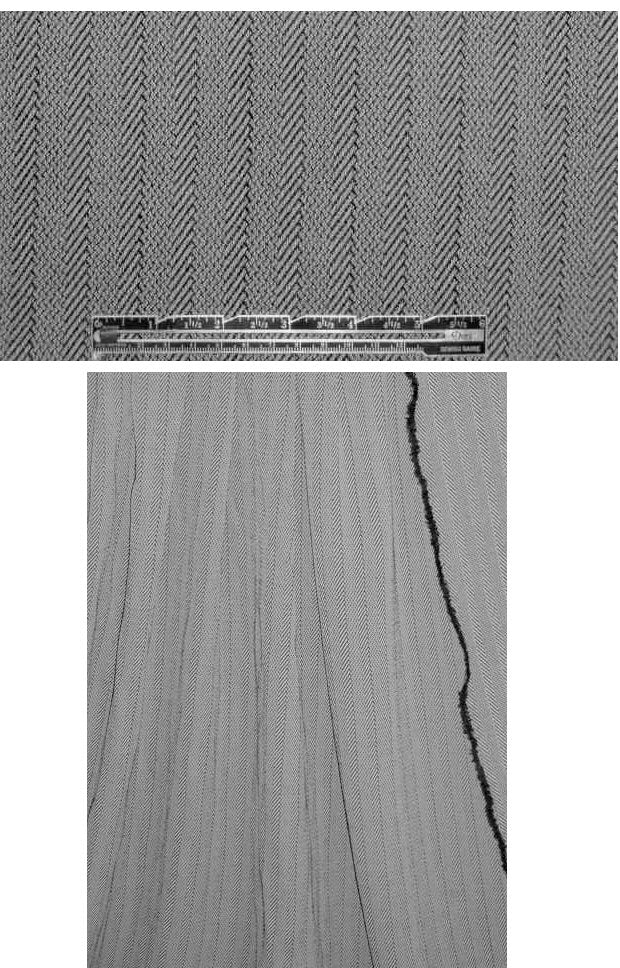 Italian stripey jacquard drapey visc/wool - black/wht 1.75 yd