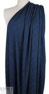 organic cotton GOTS leaf jacquard sweater knit - indigo 1.5 yds