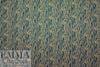 organic cotton GOTS bark jacquard knit - mustard/lagoon 2 yds