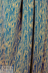 organic cotton GOTS bark jacquard knit - mustard/lagoon 1.125 yds