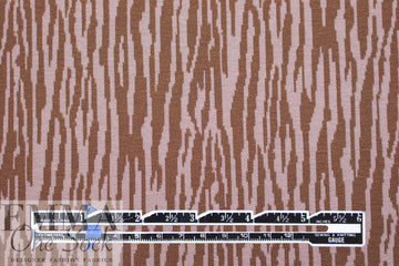 organic cotton GOTS bark jacquard knit - dusty brown/lilac 1.33 yd