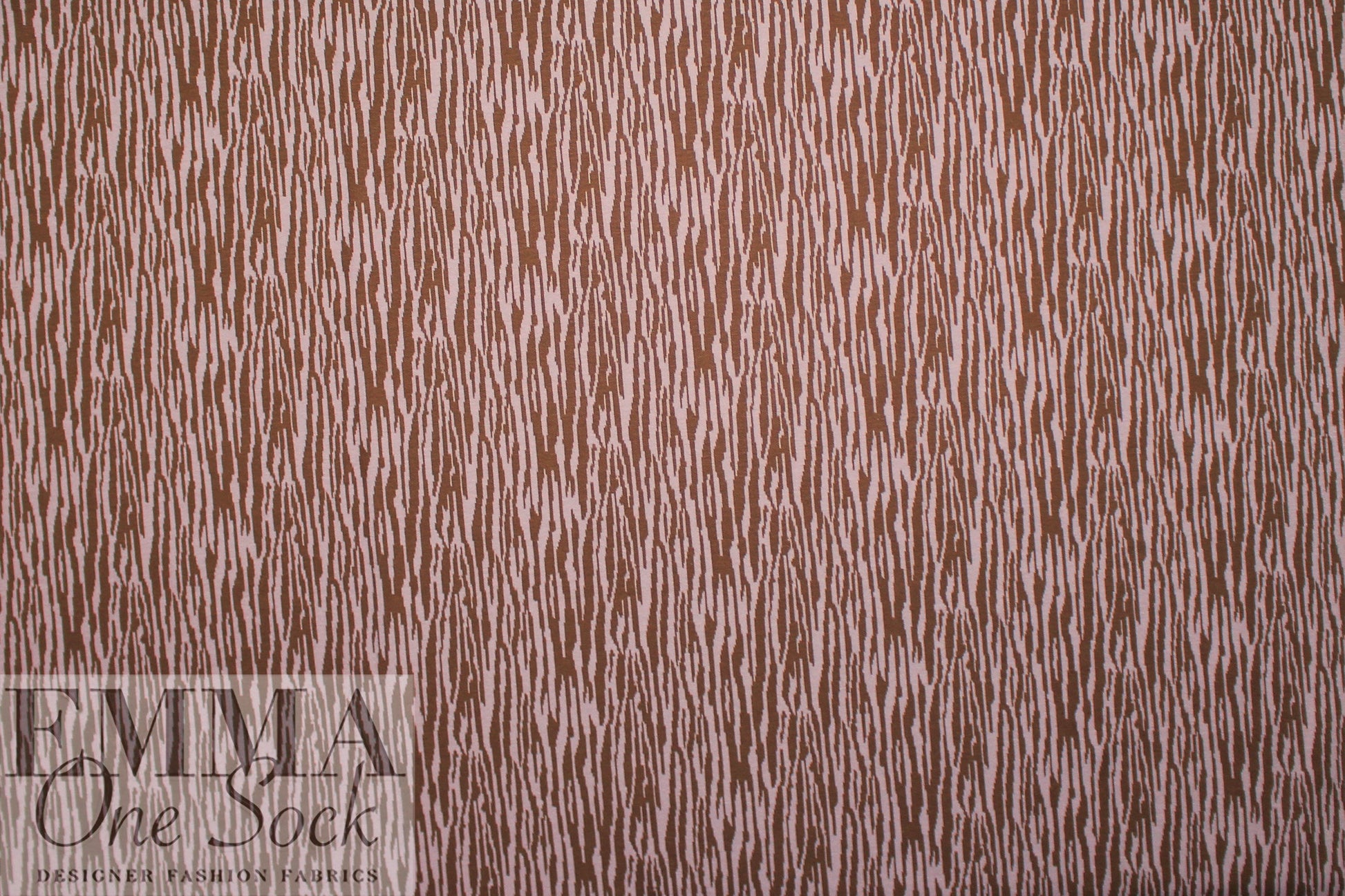 organic cotton GOTS bark jacquard knit - dusty brown/lilac 2 yd