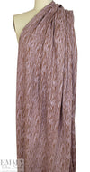organic cotton GOTS bark jacquard knit - dusty brown/lilac 1.33 yd