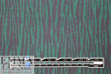 organic cotton GOTS bark jacquard knit - cool green/gray 1.33 yd