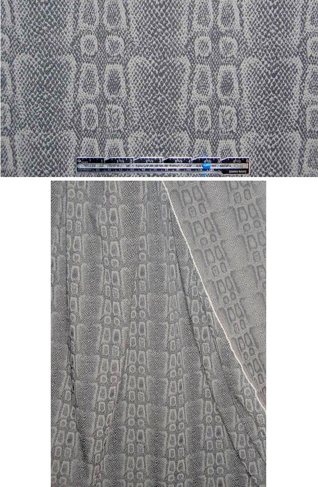 Italian reversible stretch jacquard reptile brocade
