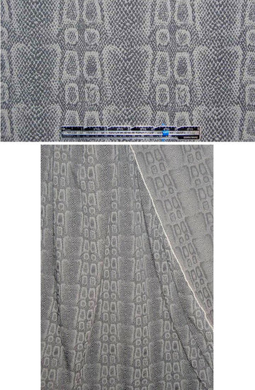 Italian reversible stretch jacquard reptile brocade