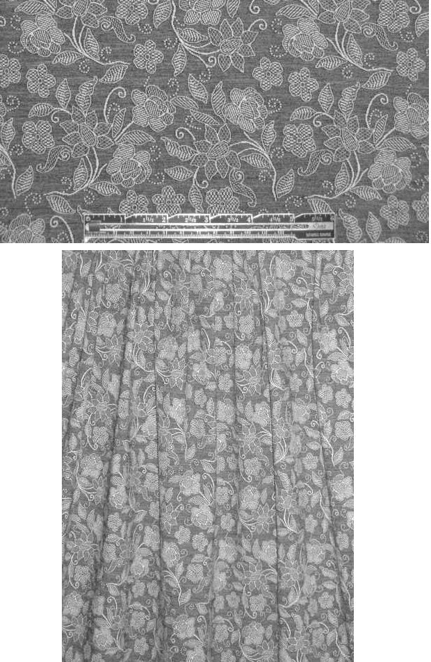 French yarn dyed floral jacquard stretchy knit 1.5 yds