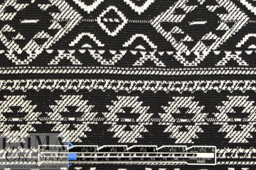 French cotton blend jacquard knit - b/w fairisle