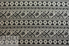 French cotton blend jacquard knit - b/w fairisle 2.25 yds