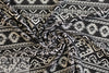 French cotton blend jacquard knit - b/w fairisle
