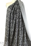 French cotton blend jacquard knit - b/w fairisle