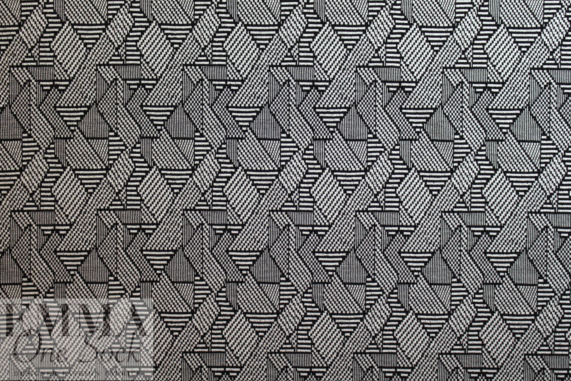 French jacquard doubleknit - graphic shapes .75 yds