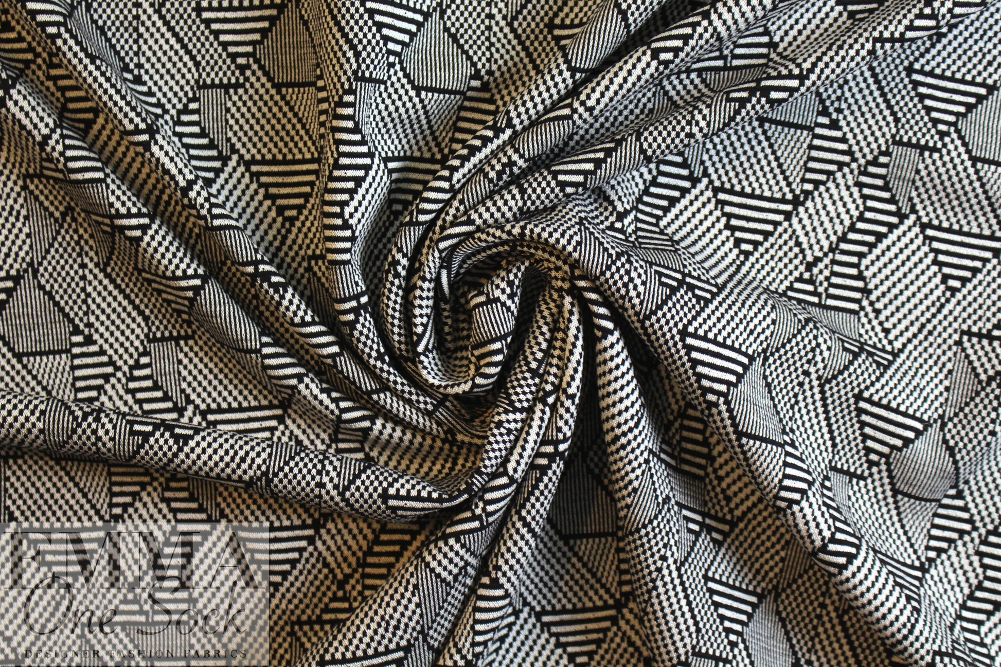 French jacquard doubleknit - graphic shapes .75 yds