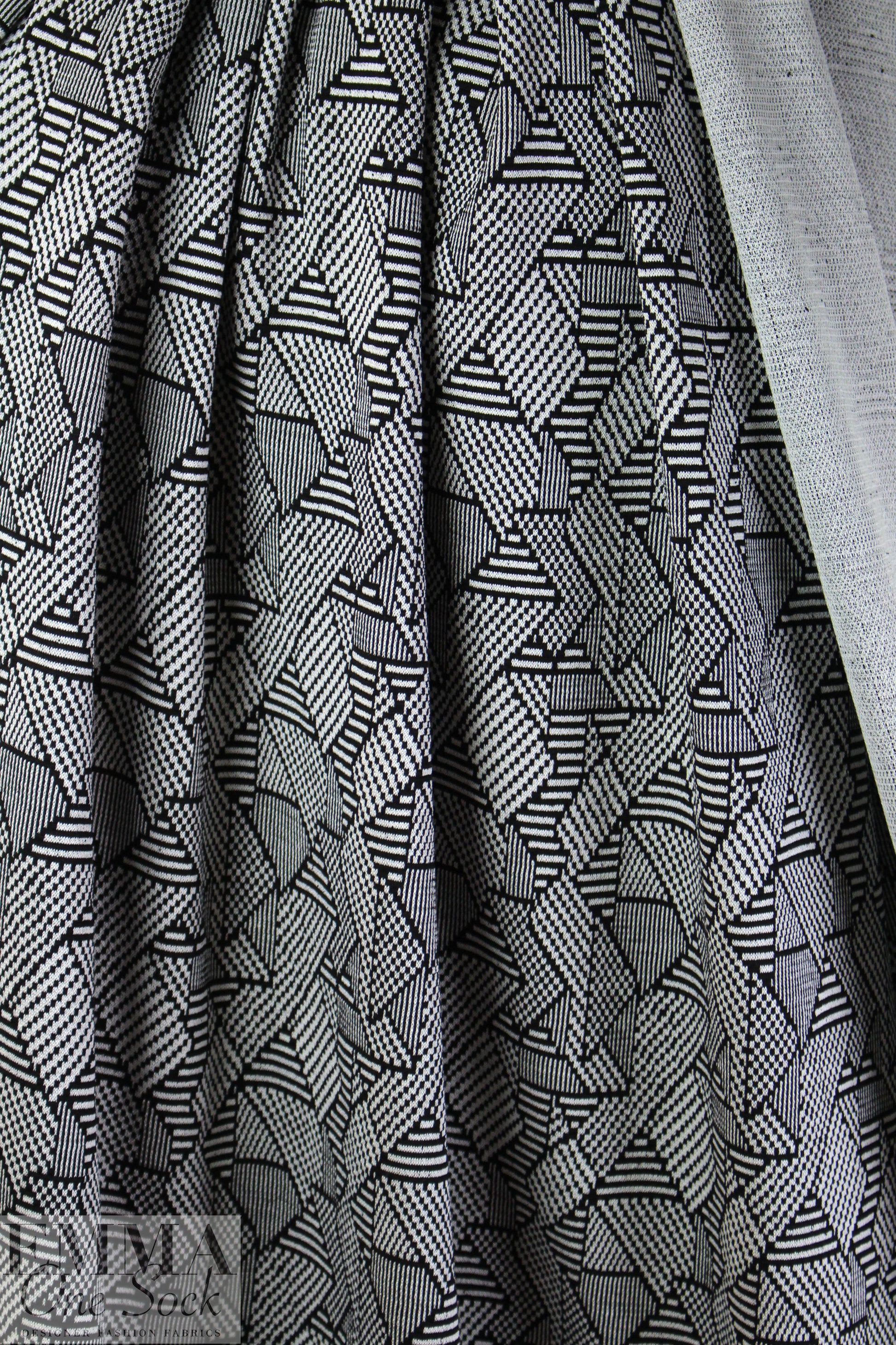 French jacquard doubleknit - graphic shapes