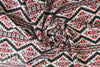 French cotton blend jacquard knit - red/b/w fairisle