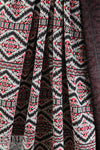 French cotton blend jacquard knit - red/b/w fairisle 2 yds