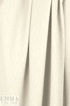 French scroll graphic textured jacquard knit - creamy white 1.25 yds