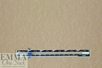 French scroll graphic textured jacquard knit - beige 1.625 yd