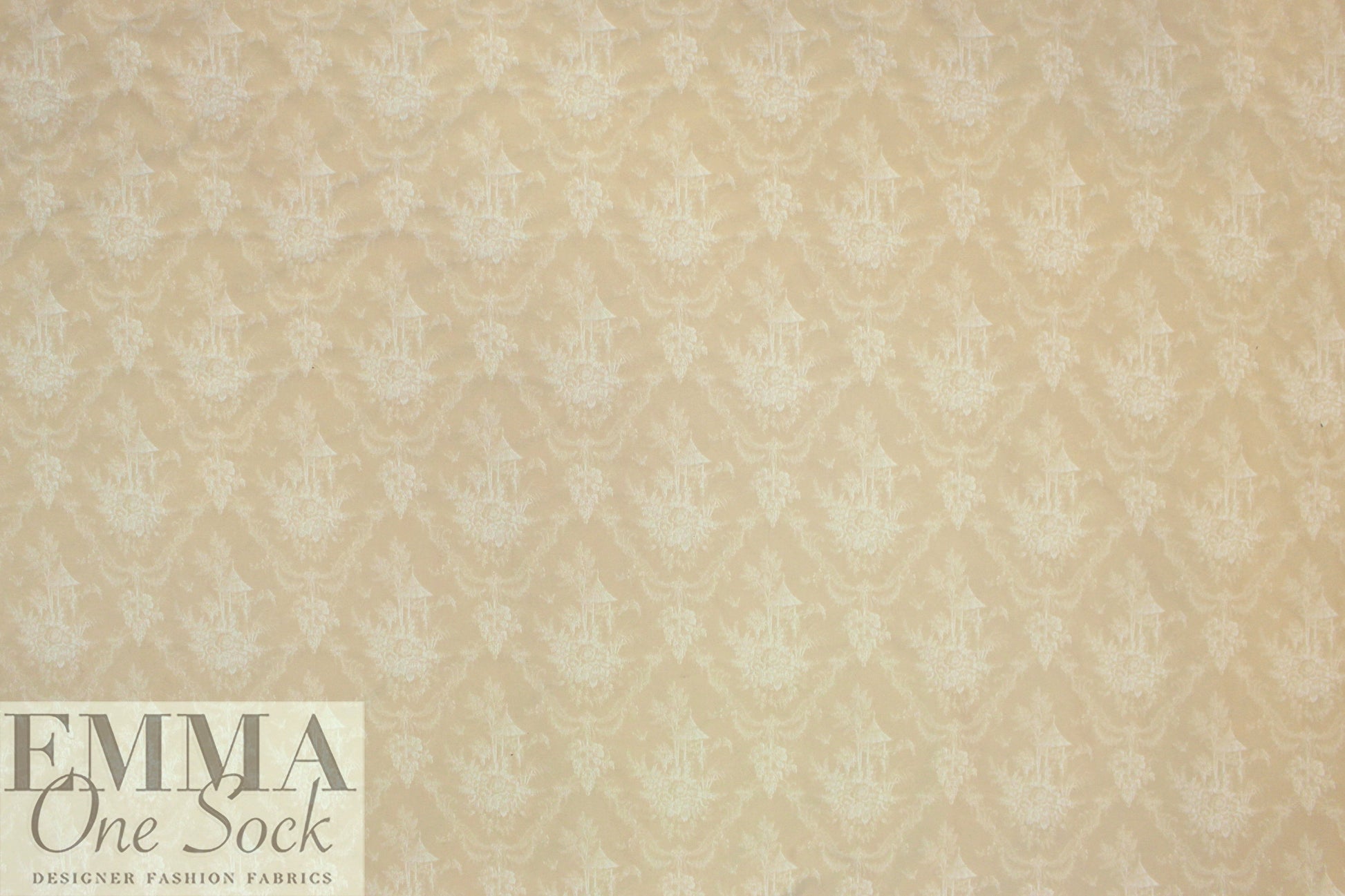 French gazebo design jacquard stretch woven - light beige 1.375 yds