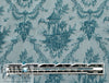 French gazebo design jacquard stretch woven - lagoon 1.5 yd