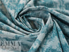 French gazebo design jacquard stretch woven - lagoon 1.5 yd
