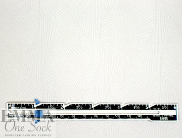 French shell graphic textured jacquard knit - creamy white 1.5 yds