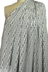 'twizzler' yarn dye jacquard knit - white/black .875 yds