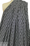 'twizzler' yarn dye jacquard knit - black/white 1.66 yd