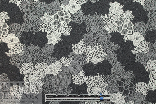 NY designer jacquard doubleknit - lacey grays