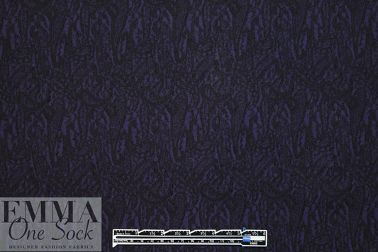 NY designer jacquard doubleknit - purple/black