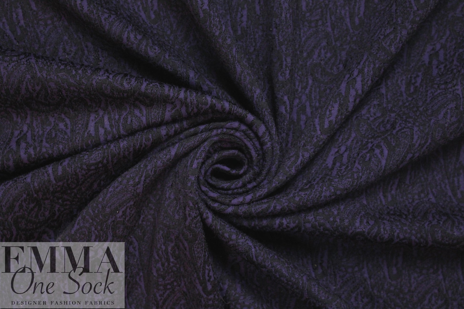 NY designer jacquard doubleknit - purple/black
