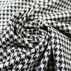 yarn-dyed cotton blend houndstooth jacquard knit - black/white