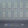 Italian yarn dyed glen plaid jacquard knit - blue tones/metallic gold 1.5 yd