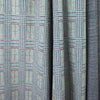 Italian yarn dyed glen plaid jacquard knit - blue tones/metallic gold 2.25 yd