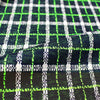 Italian yarn dyed plaid jacquard knit - electric lime/midnight 2.25 yd