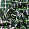 Italian yarn dyed plaid jacquard knit - electric lime/midnight 2.25 yd