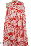 NY designer red/white textured floral doubleknit jacquard 1.625 yd