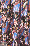 famous designer jacquard knit - red/blue floral