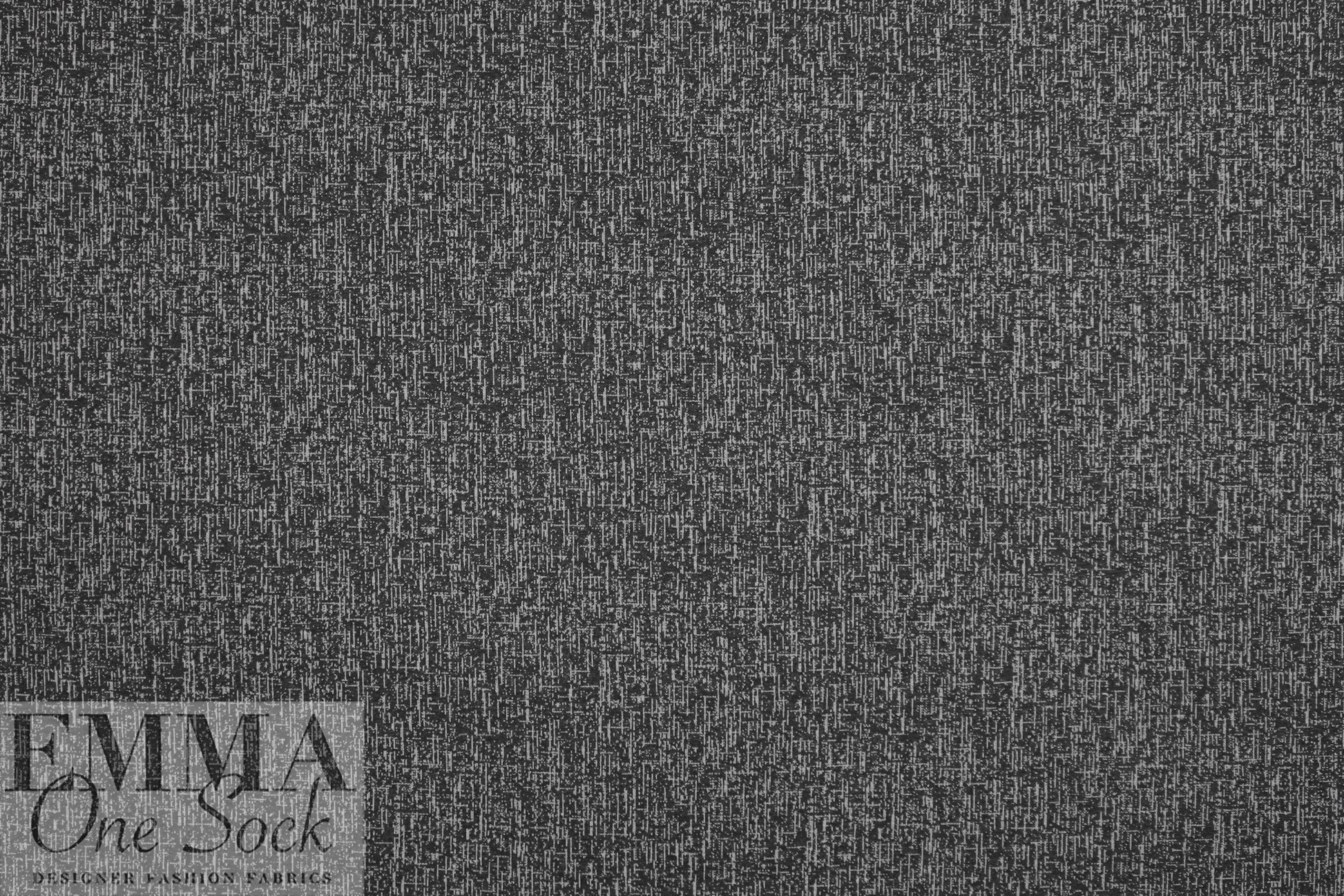CA designer black/light gray hatchy yarn dye doubleknit .75 yds