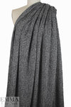 CA designer black/light gray hatchy yarn dye doubleknit .75 yds