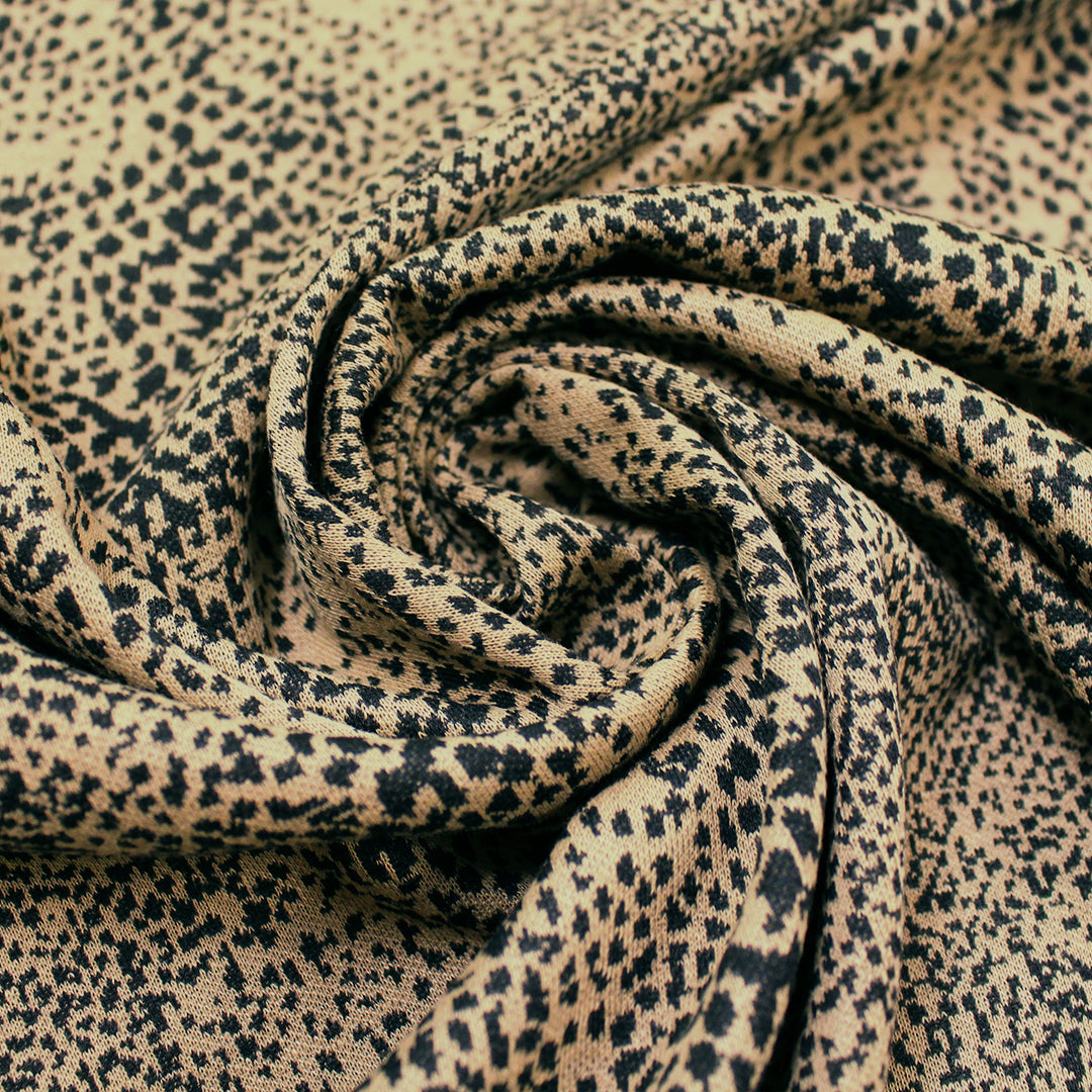 Italian yarn dyed 'animalia' jacquard sweater knit 1.75 yd