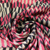 Italian 'chevron terrace' jacquard knit - berry/black/gold 1.5 yd