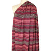 Italian 'chevron terrace' jacquard knit - berry/black/gold 1.5 yd