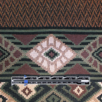 Italian yarn dyed 'copper chevrons' jacquard panel 1.375 yds - 1 Panel
