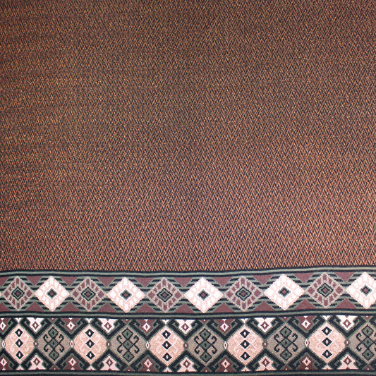 Italian yarn dyed 'copper chevrons' jacquard knit panel