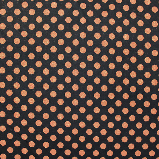 Italian yarn dyed 'copper dots' jacquard knit - black/copper