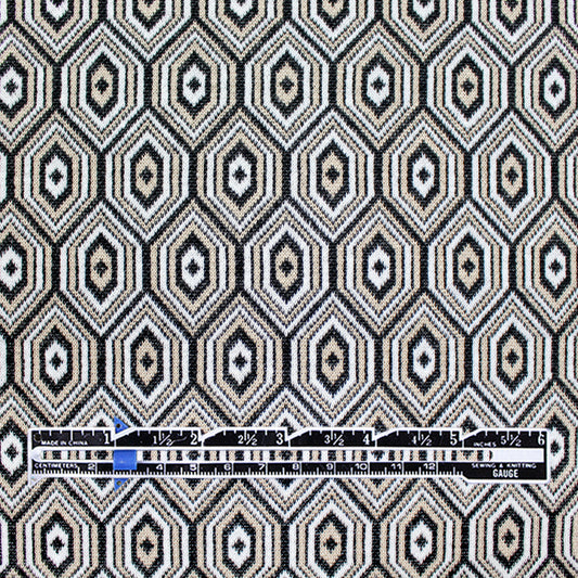 Italian yarn dyed 'diamondback' jacquard knit