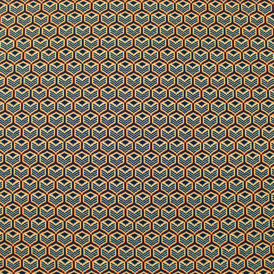 Italian yarn dyed honeycomb graphic jacquard knit  1.4 yds