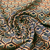 Italian yarn dyed honeycomb graphic jacquard knit  1.4 yds